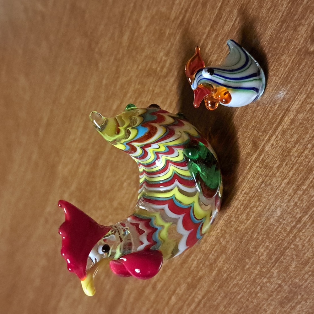 Set of glass chickens - Picture 3 of 5